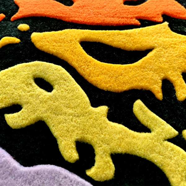 手工地毯——七彩手工地毯字母地毯